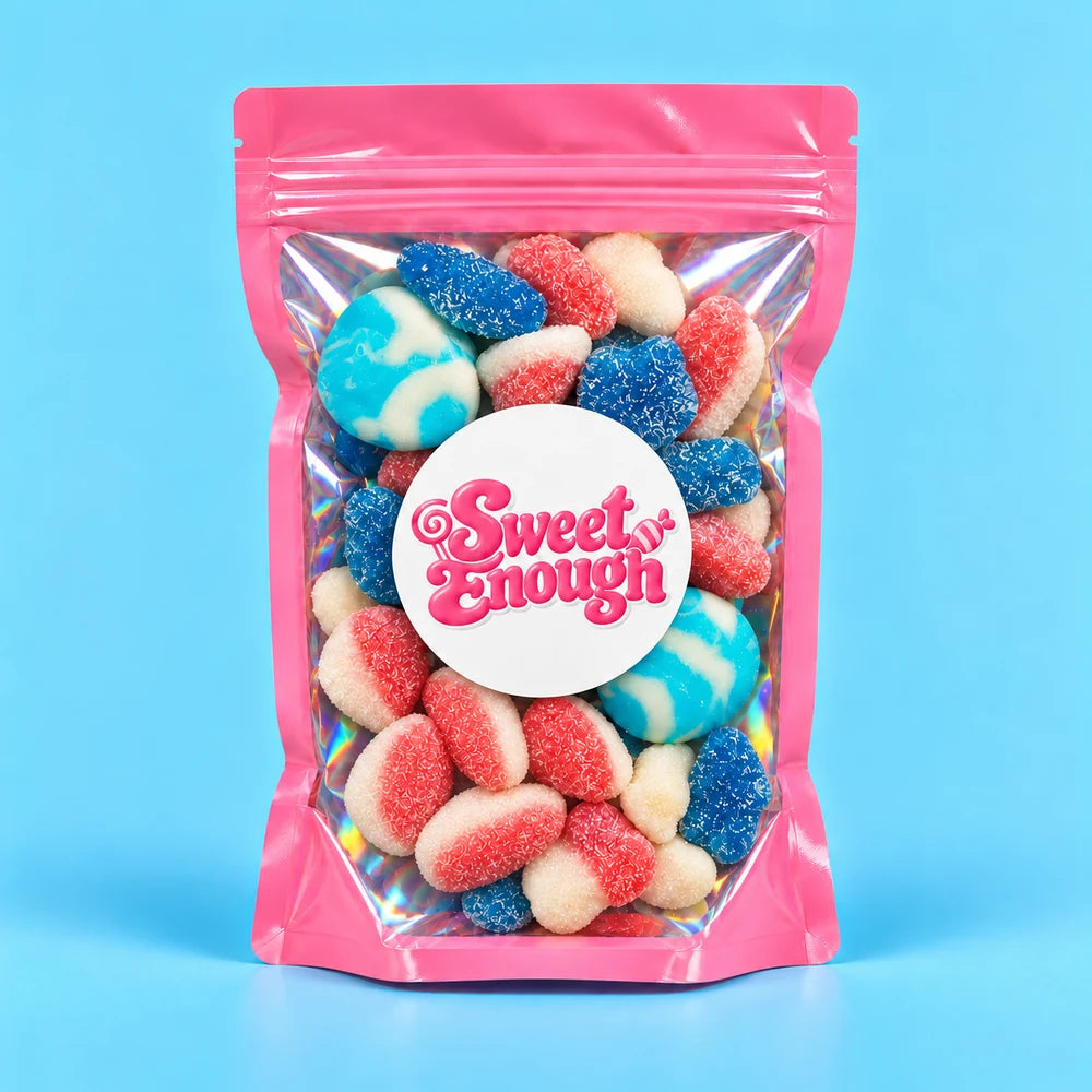Pink Sweet Pouch — Example filling &amp; sticker