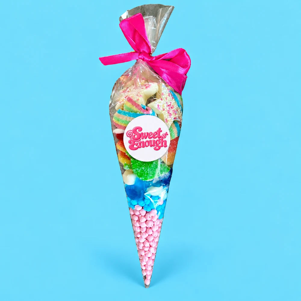 Rainbow Sweet Cone — Example filling &amp; sticker